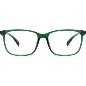 Unisex Green Square Lightweight Frame Anti Eyestrain Light Blocking Glasses